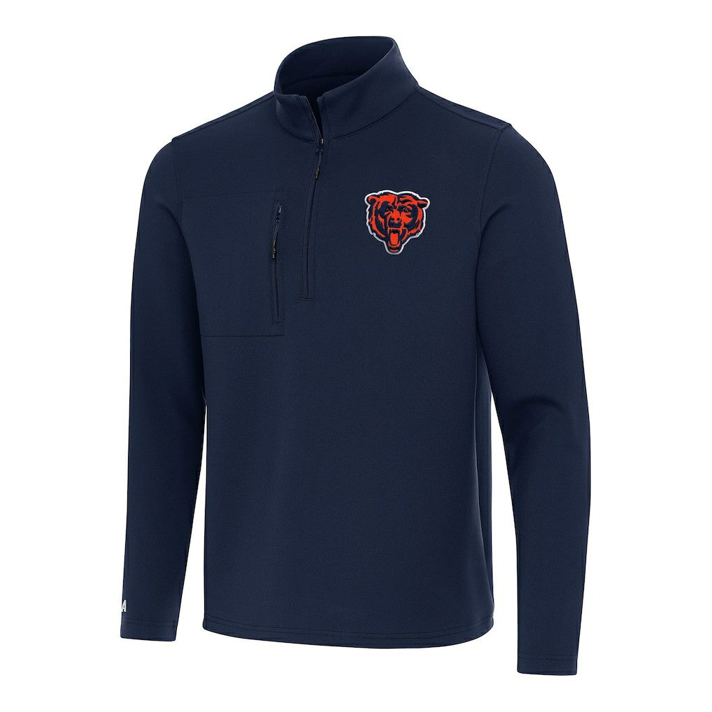 Chicago Bears Antigua Bear Logo Insider Quarter-Zip Pullover Top | NFL Near me