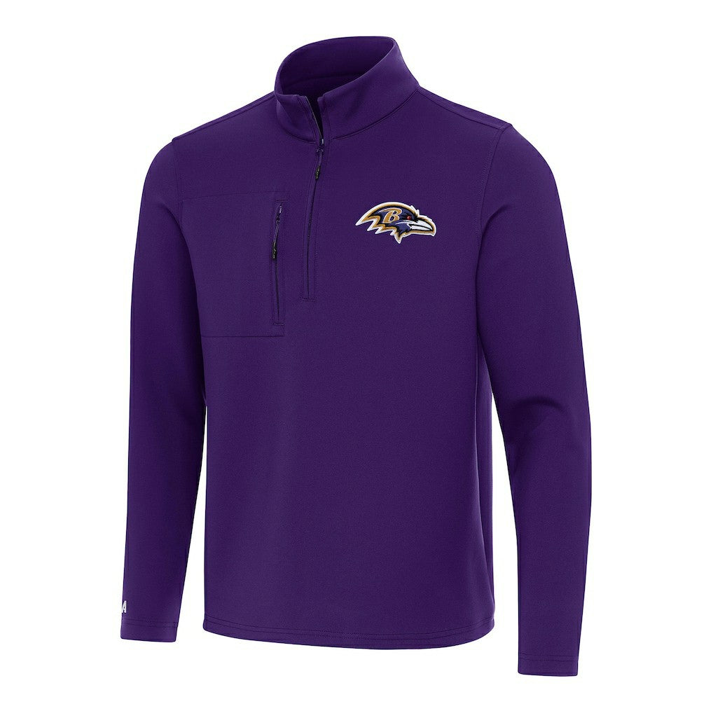 Baltimore Ravens Antigua Insider Quarter-Zip Pullover Top | NFL US