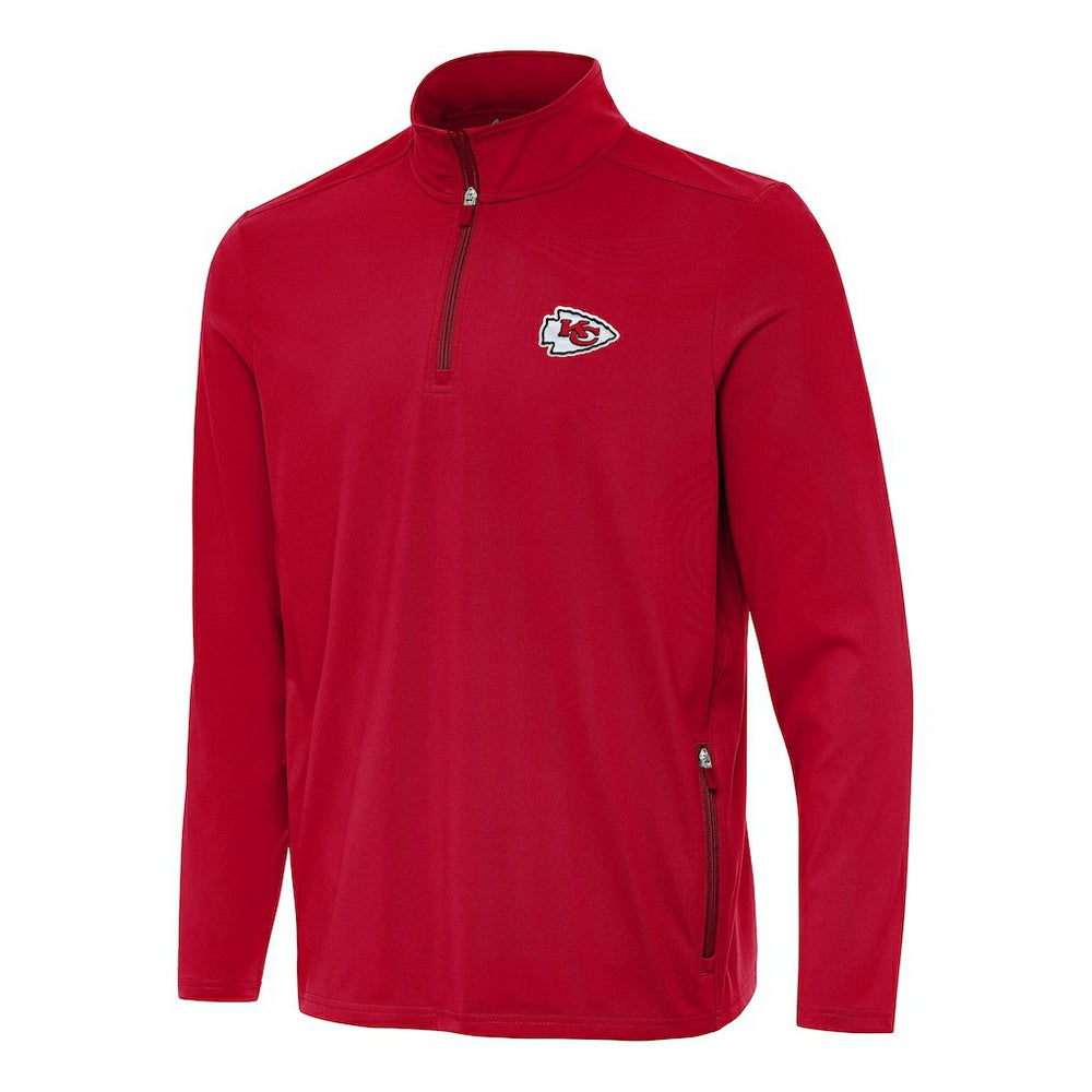 Kansas City Chiefs Antigua Perilous Quarter-Zip Pullover Top | NFL US