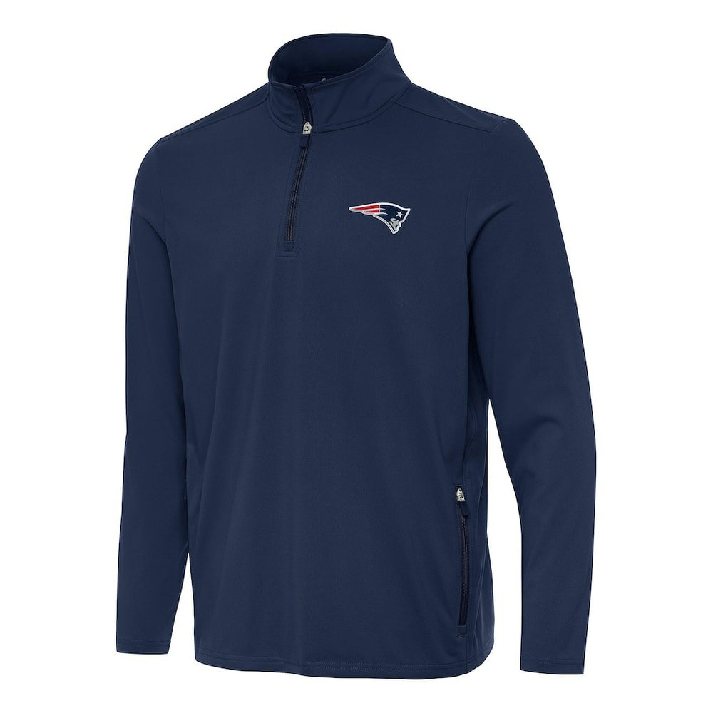 New England Patriots Antigua Perilous Quarter-Zip Pullover Top | NFL New