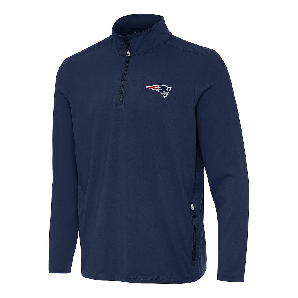 New England Patriots Antigua Perilous Quarter-Zip Pullover Top | NFL New