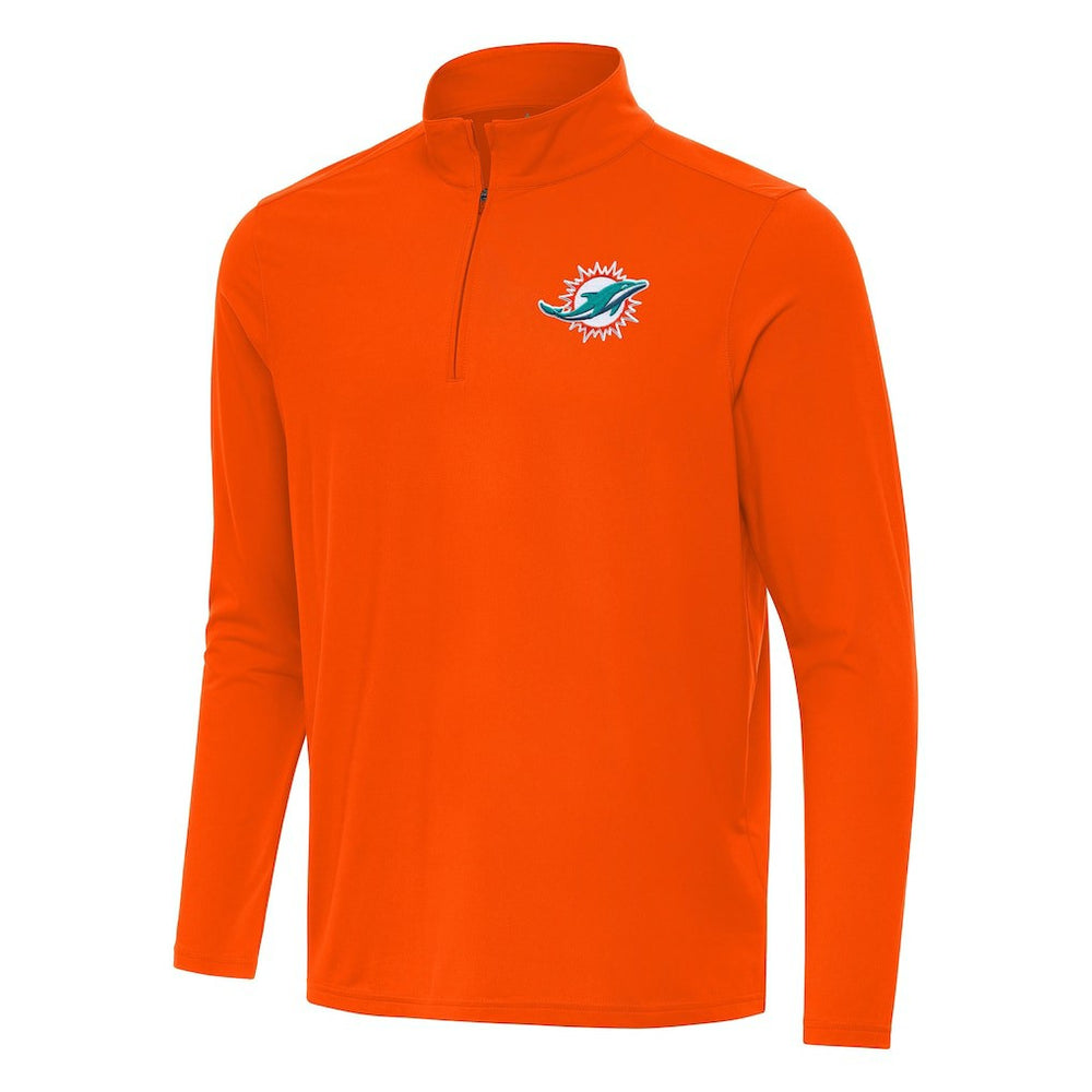 Miami Dolphins Antigua Intent Quarter-Zip Pullover Top | NFL New