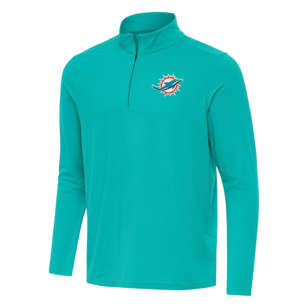 Miami Dolphins Antigua Intent Quarter-Zip Pullover Top | NFL Outlet