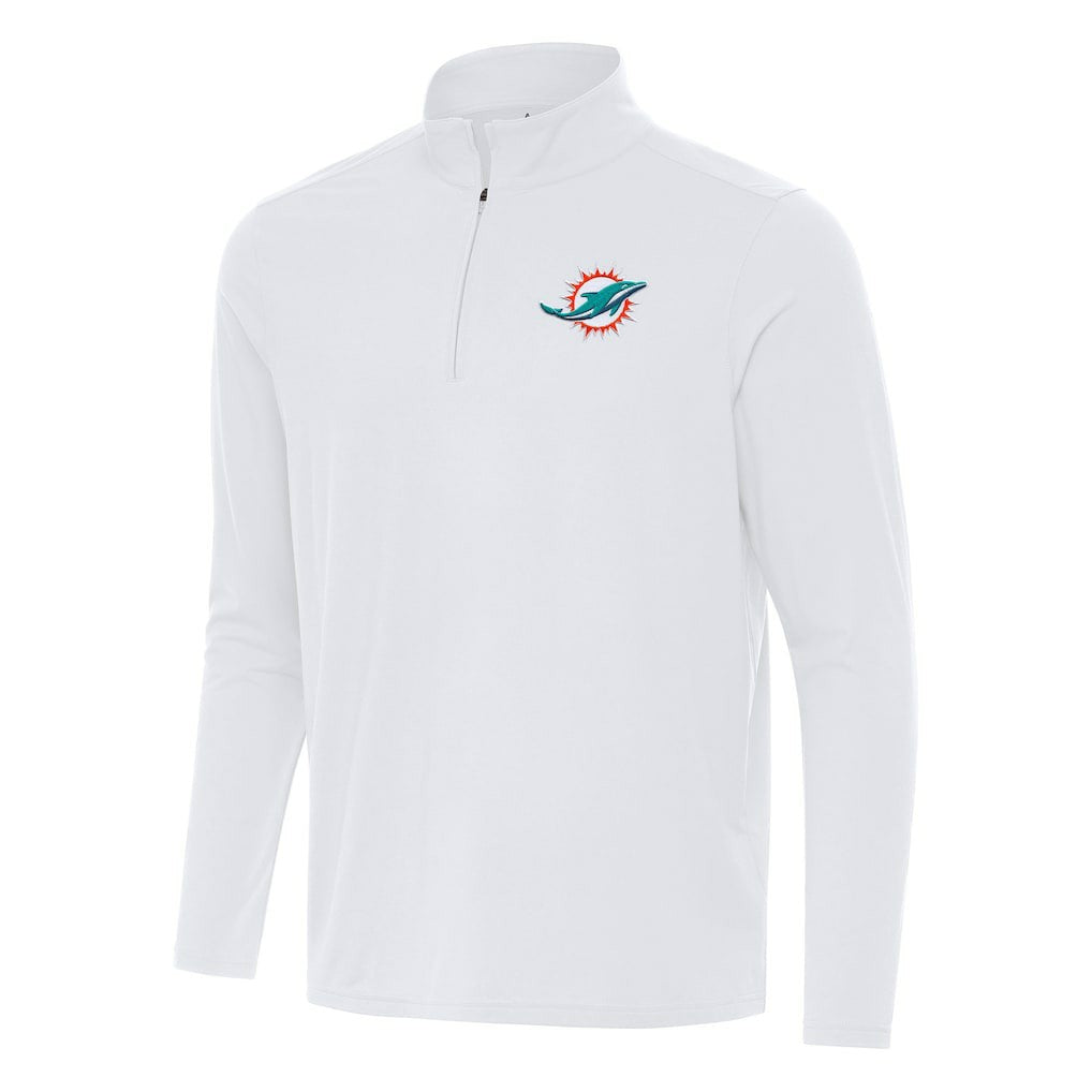 Miami Dolphins Antigua Intent Quarter-Zip Pullover Top | NFL Outlet