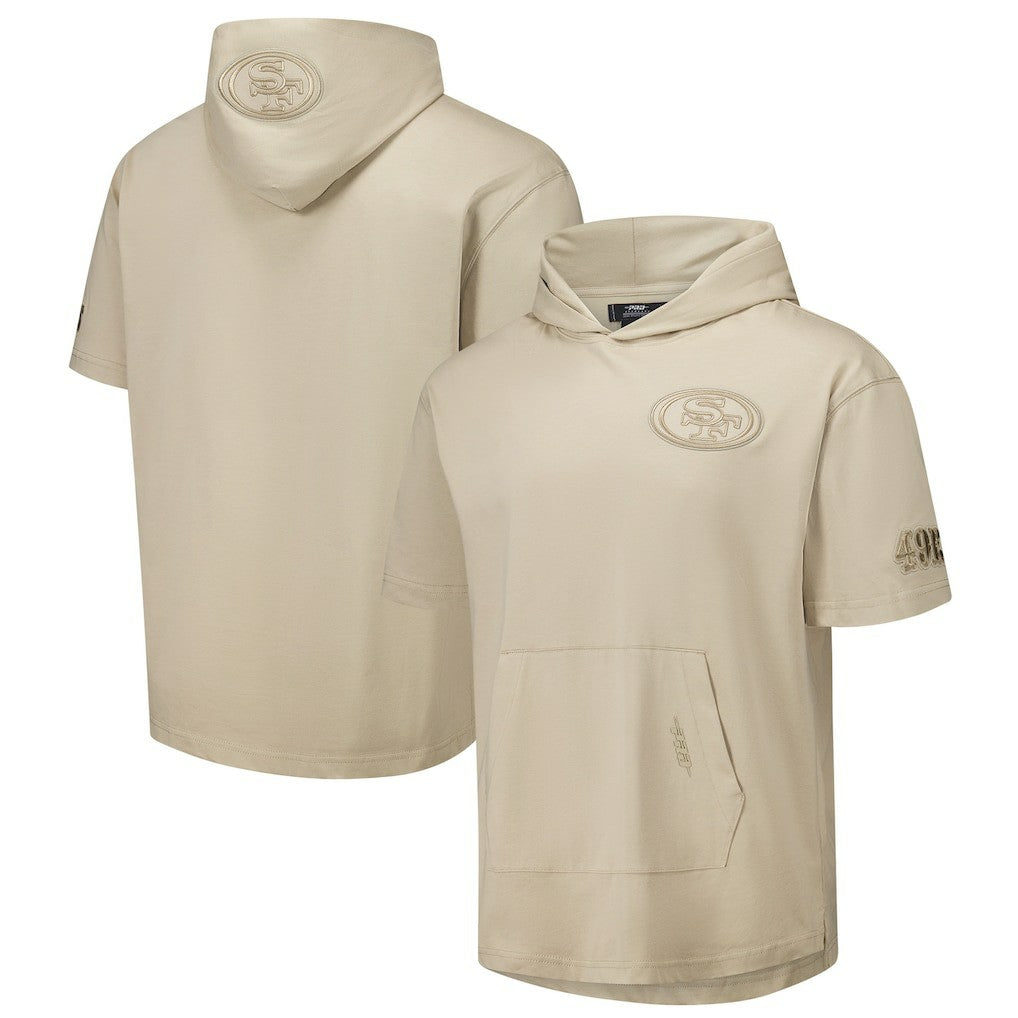 San Francisco 49ers Pro Standard Neutrals Capsule Short Sleeve Pullover Hoodie | NFL Sale