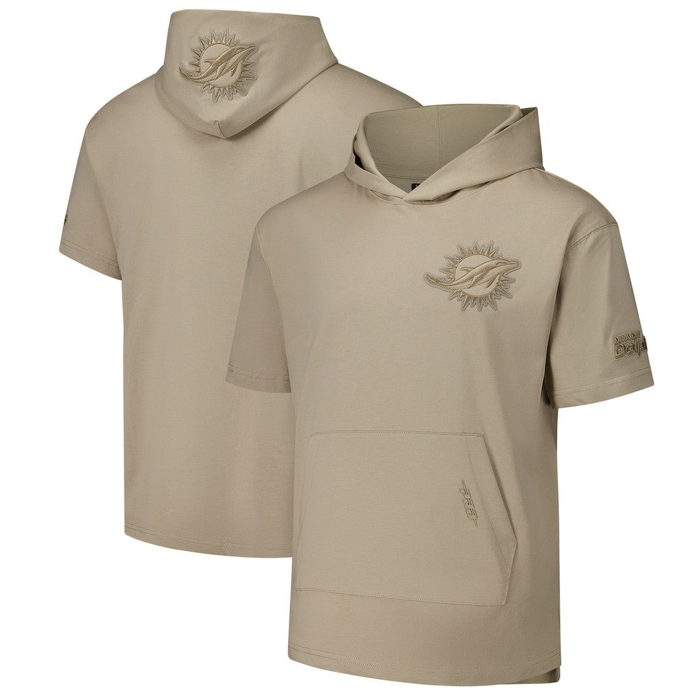 Miami Dolphins Pro Standard Neutrals Capsule Short Sleeve Pullover Hoodie | NFL Outlet
