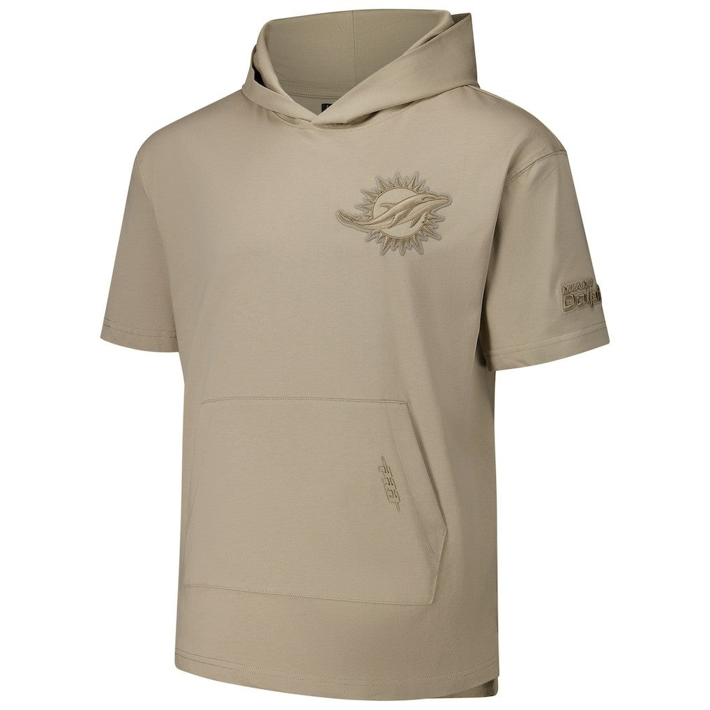 Miami Dolphins Pro Standard Neutrals Capsule Short Sleeve Pullover Hoodie | NFL Outlet