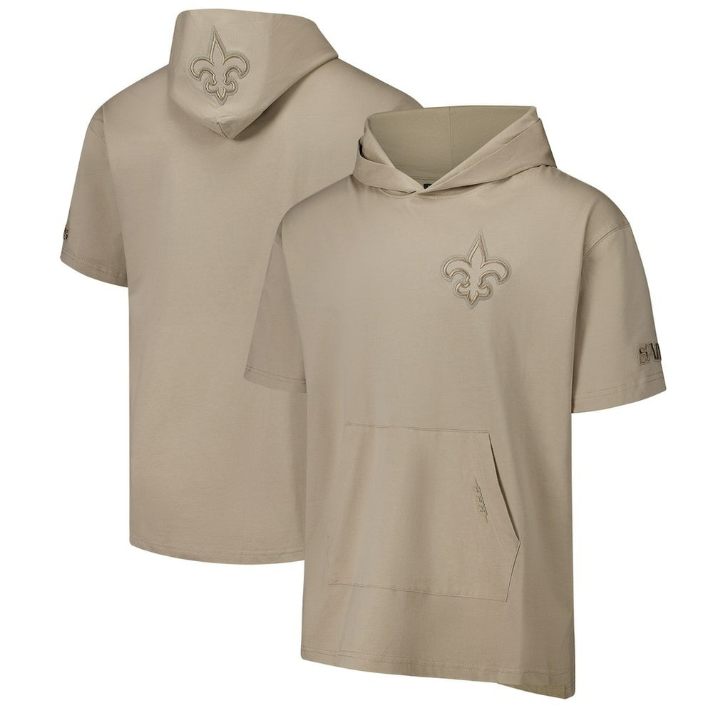 New Orleans Saints Pro Standard Neutrals Capsule Short Sleeve Pullover Hoodie | NFL Sale