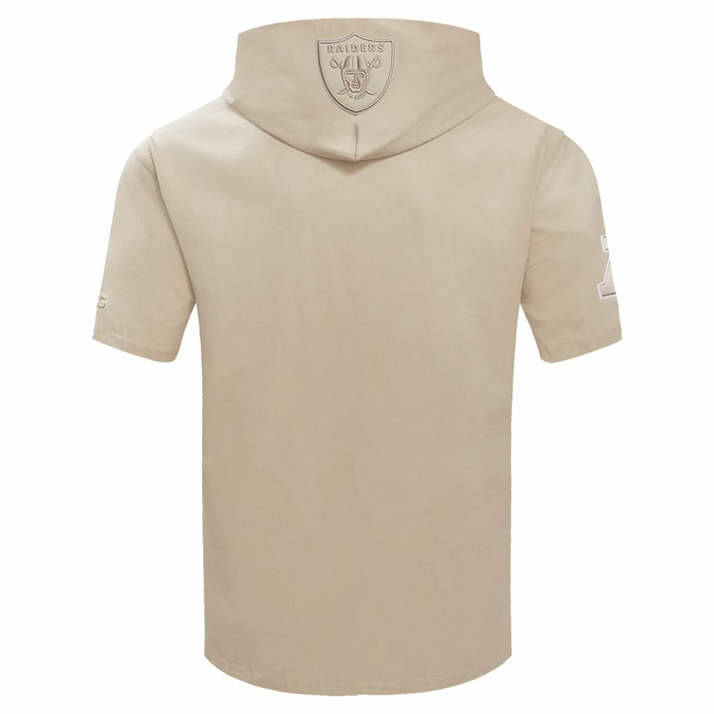Las Vegas Raiders Pro Standard Neutrals Capsule Short Sleeve Pullover Hoodie | NFL New