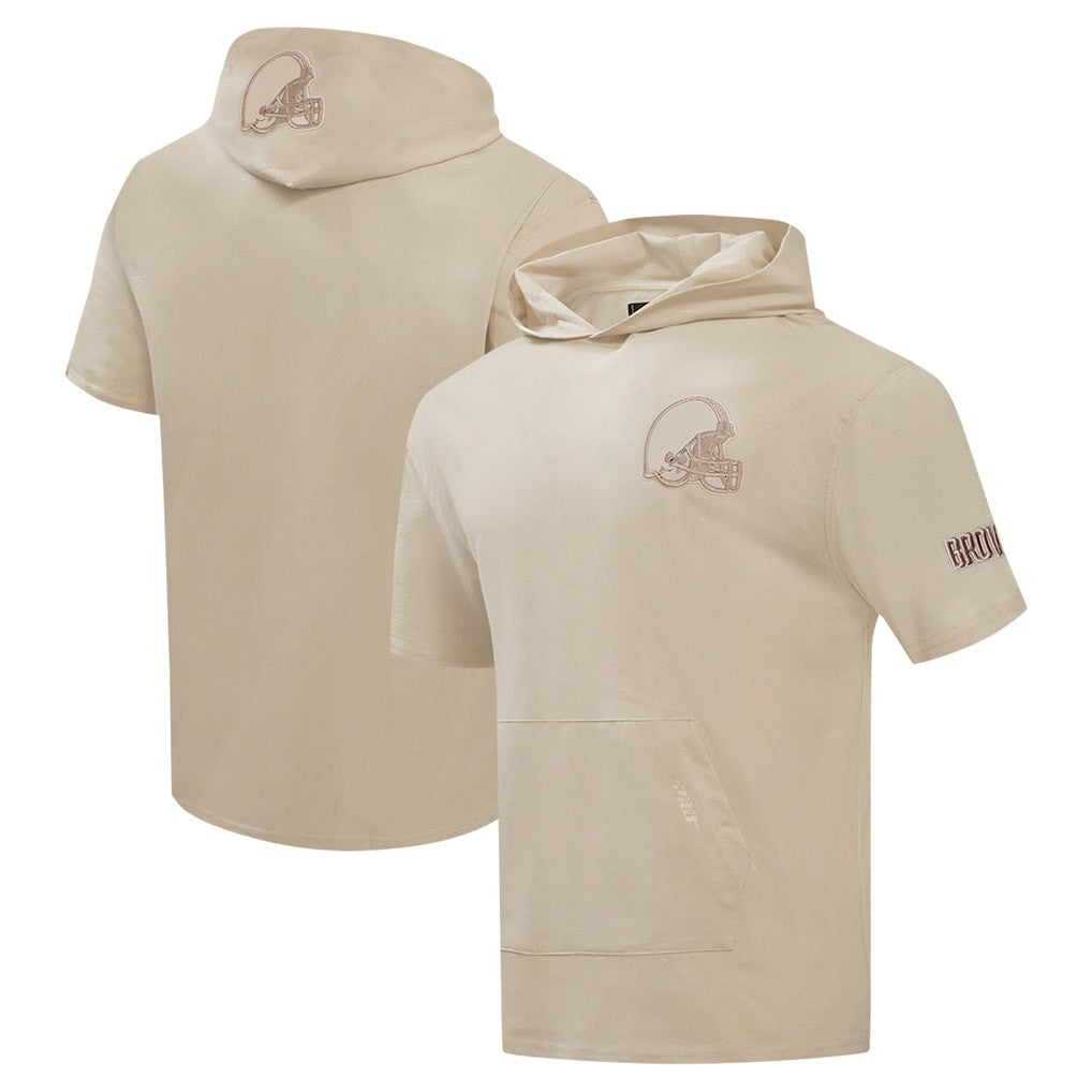 Cleveland Browns Pro Standard Neutrals Capsule Short Sleeve Pullover Hoodie | NFL Online