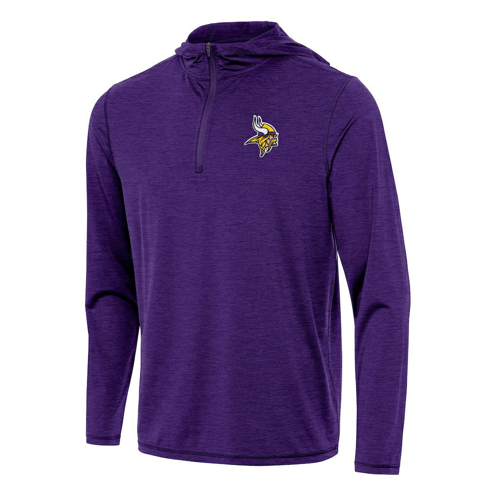 Minnesota Vikings Antigua Tidy Quarter-Zip Pullover Hoodie | NFL Outlet