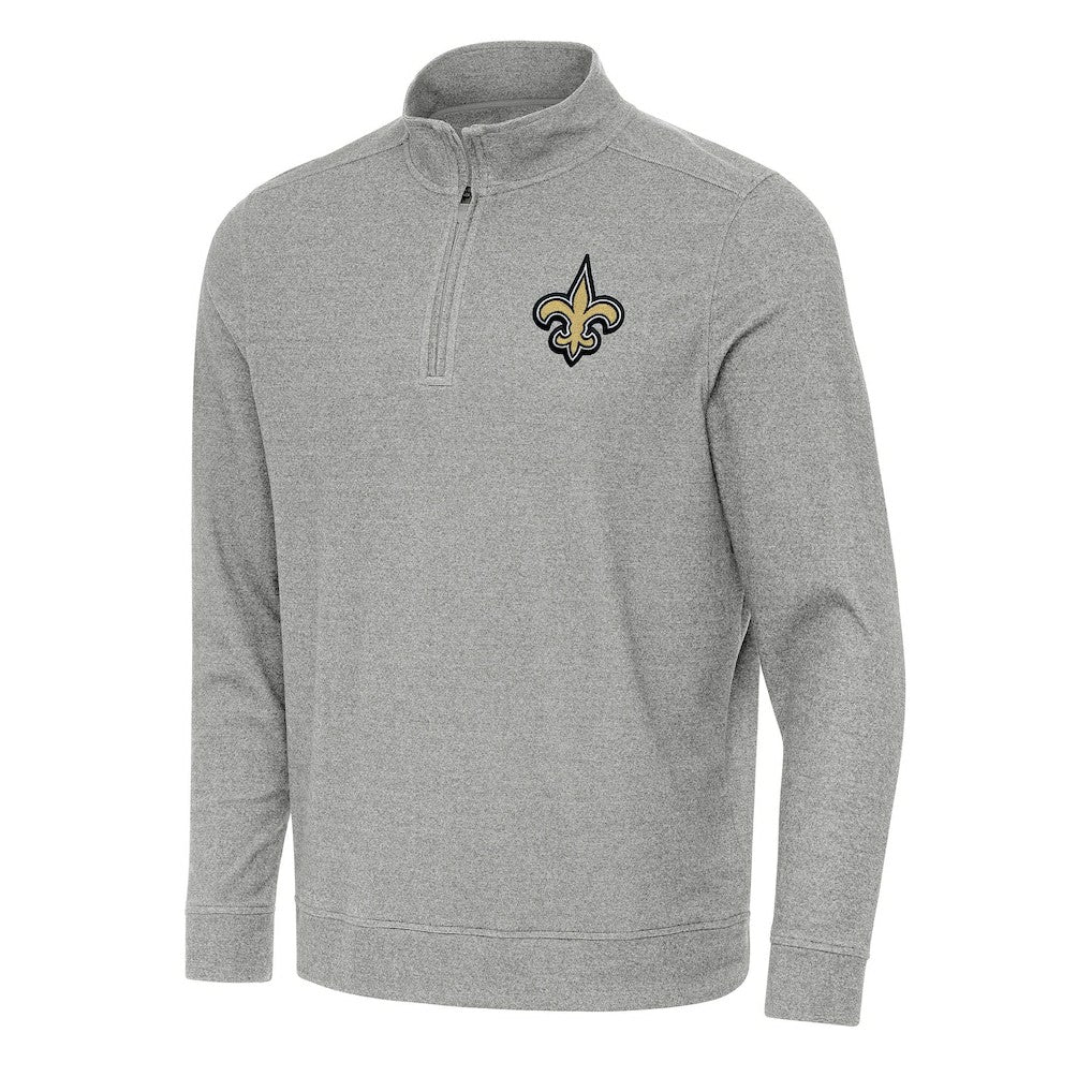 New Orleans Saints Antigua Subtle Quarter-Zip Top | NFL New