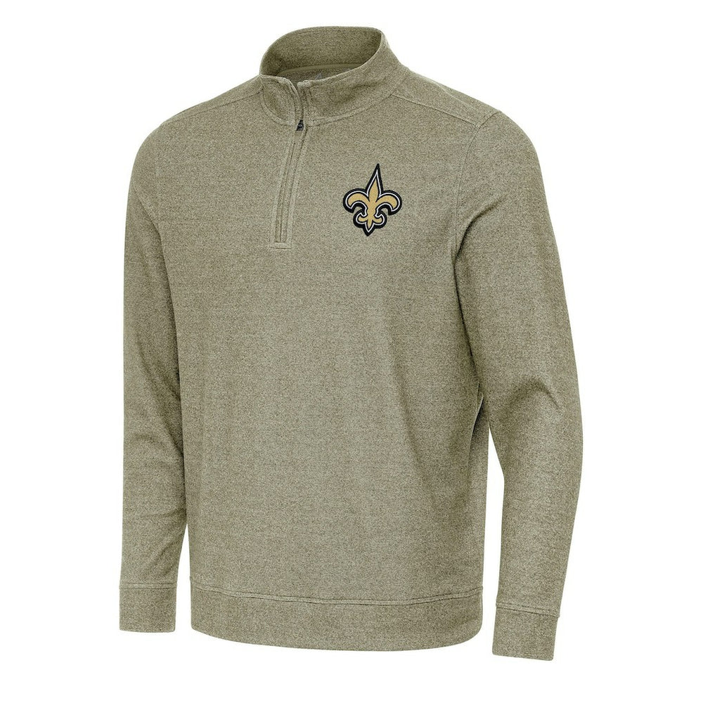 New Orleans Saints Antigua Subtle Quarter-Zip Top | NFL Sale