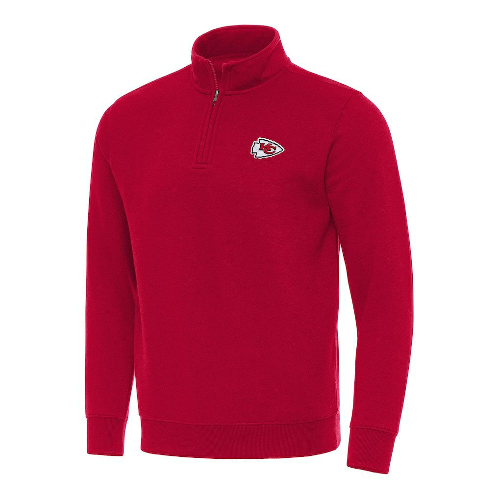 Kansas City Chiefs Antigua Victory Quarter-Zip Pullover Top | NFL New