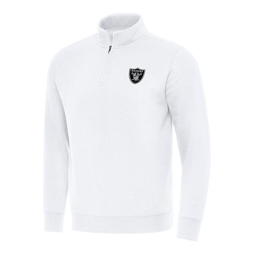 Las Vegas Raiders Antigua Victory Quarter-Zip Pullover Top | NFL Online