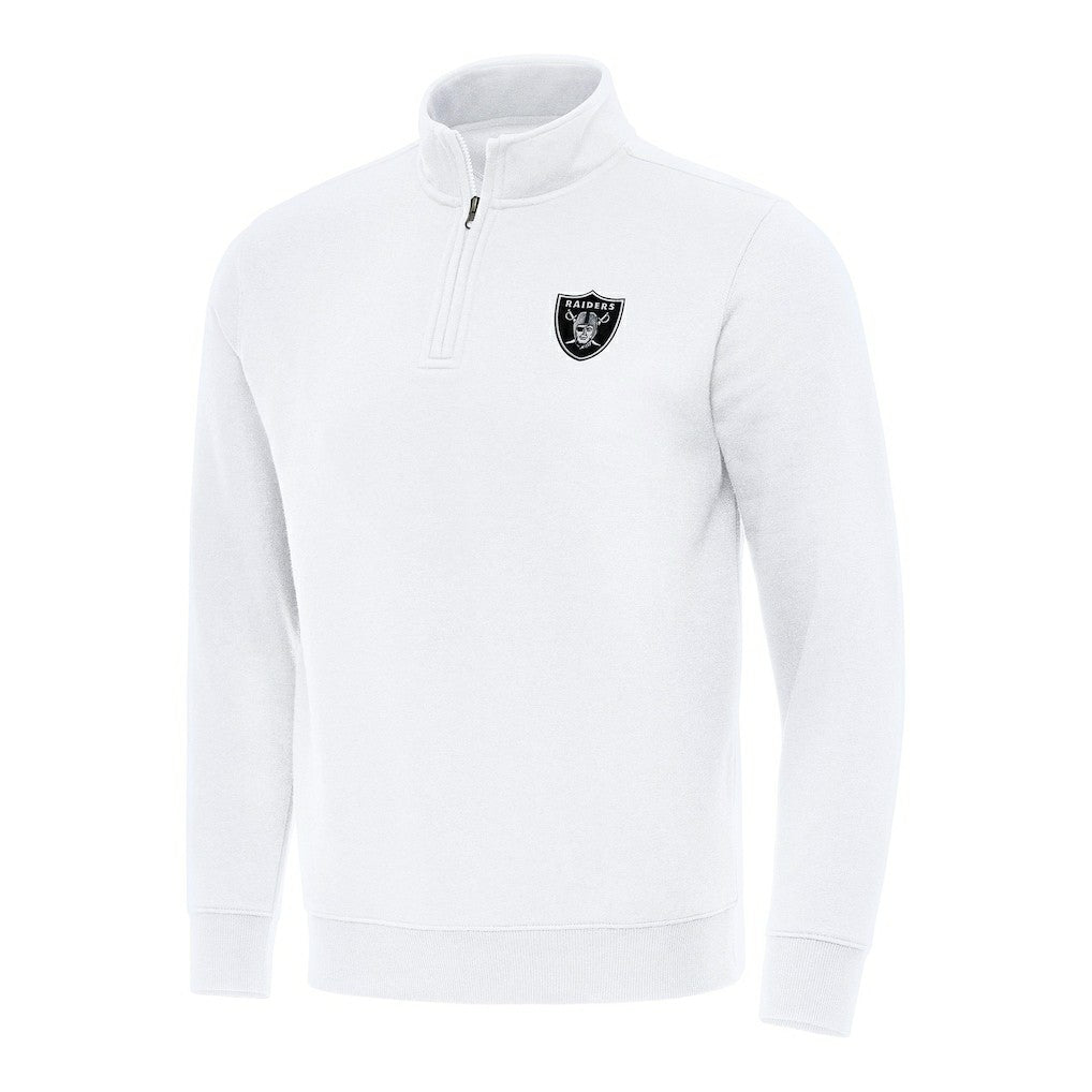 Las Vegas Raiders Antigua Victory Quarter-Zip Pullover Top | NFL Online