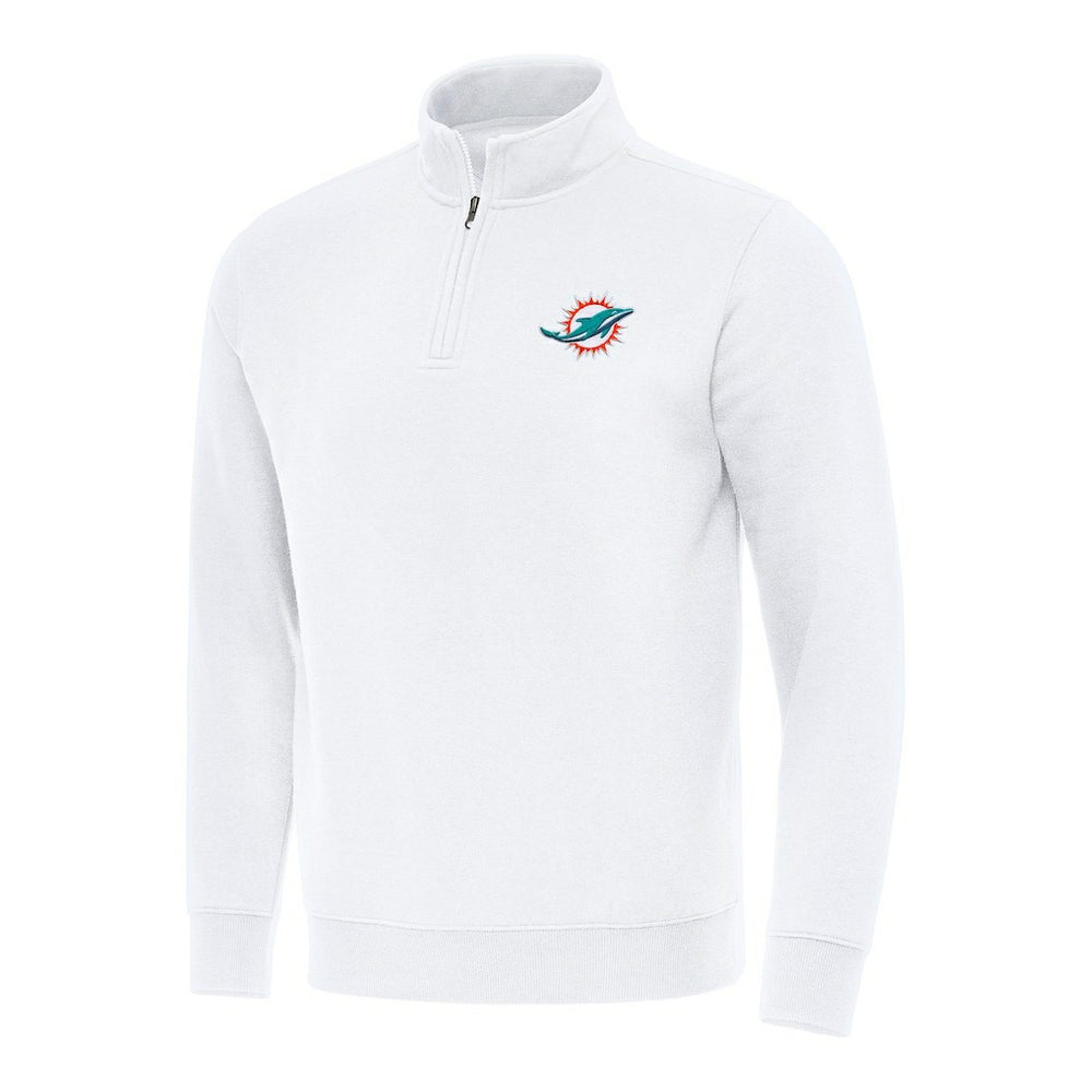 Miami Dolphins Antigua Victory Quarter-Zip Pullover Top | NFL Online