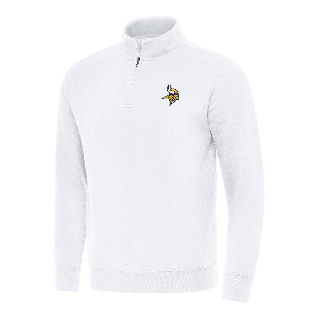 Minnesota Vikings Antigua Victory Quarter-Zip Pullover Top | NFL Outlet