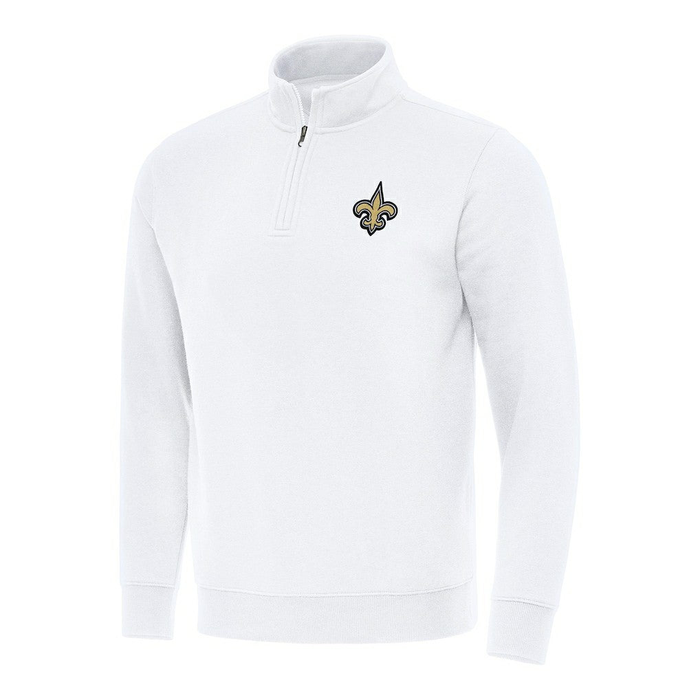 New Orleans Saints Antigua Victory Quarter-Zip Pullover Top | NFL Online