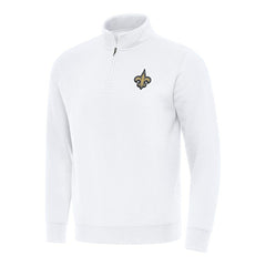 New Orleans Saints Antigua Victory Quarter-Zip Pullover Top | NFL Online