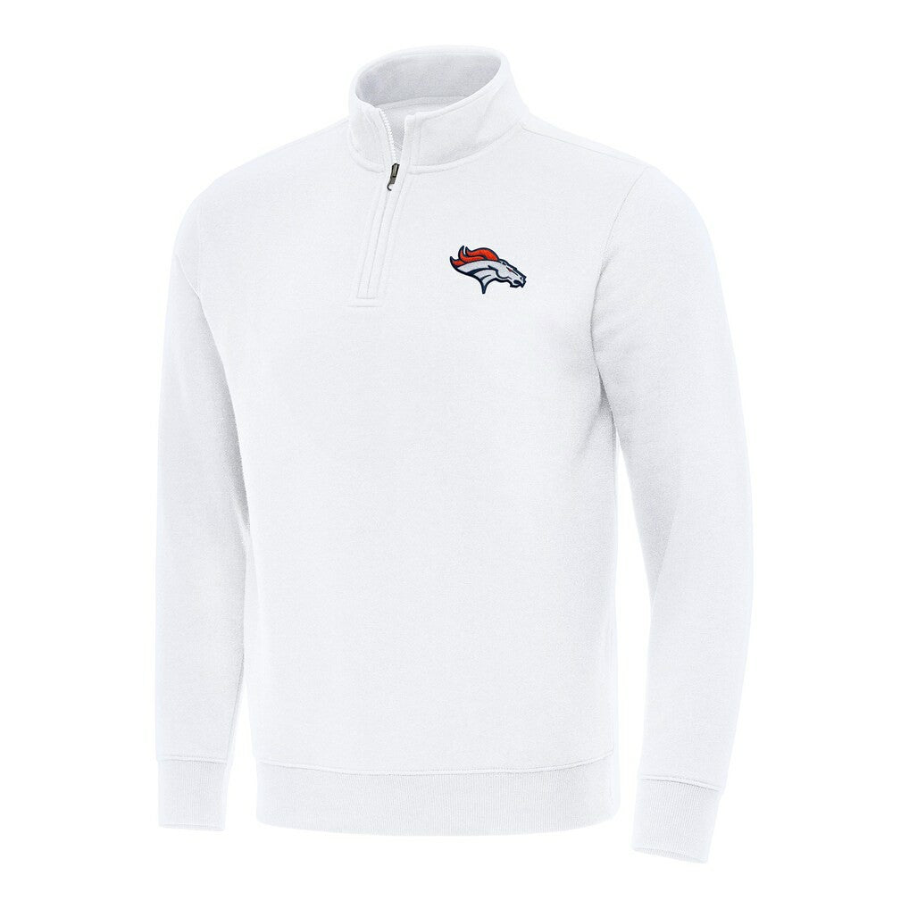 Denver Broncos Antigua Victory Quarter-Zip Pullover Top | NFL US