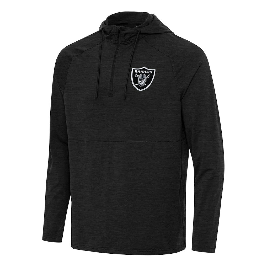 Las Vegas Raiders Antigua Spikes Quarter-Zip Pullover Hoodie | NFL Online