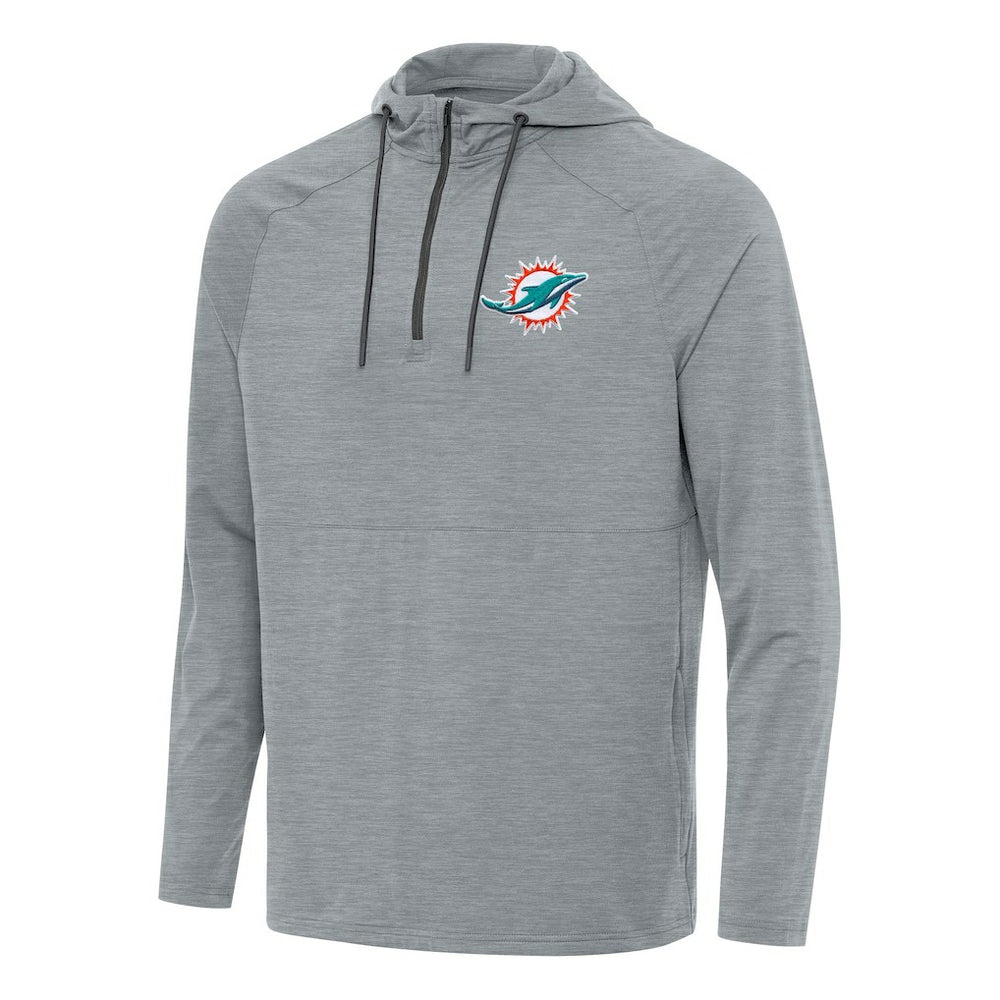 Miami Dolphins Antigua Spikes Quarter-Zip Pullover Hoodie | NFL US