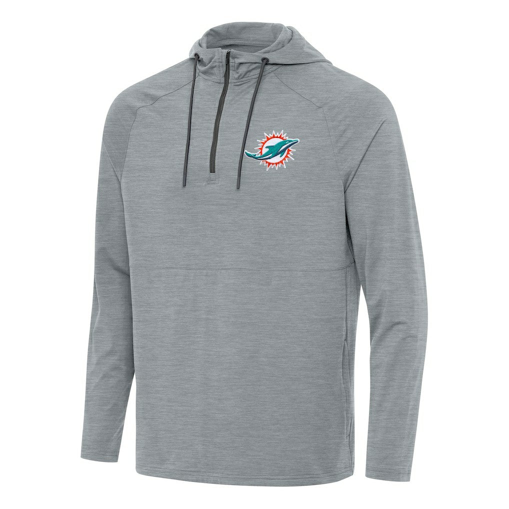 Miami Dolphins Antigua Spikes Quarter-Zip Pullover Hoodie | NFL US