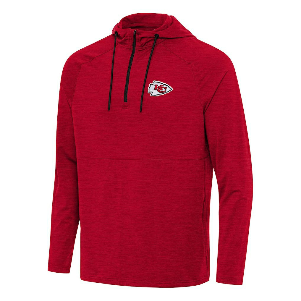 Kansas City Chiefs Antigua Spikes Quarter-Zip Pullover Hoodie | NFL Online