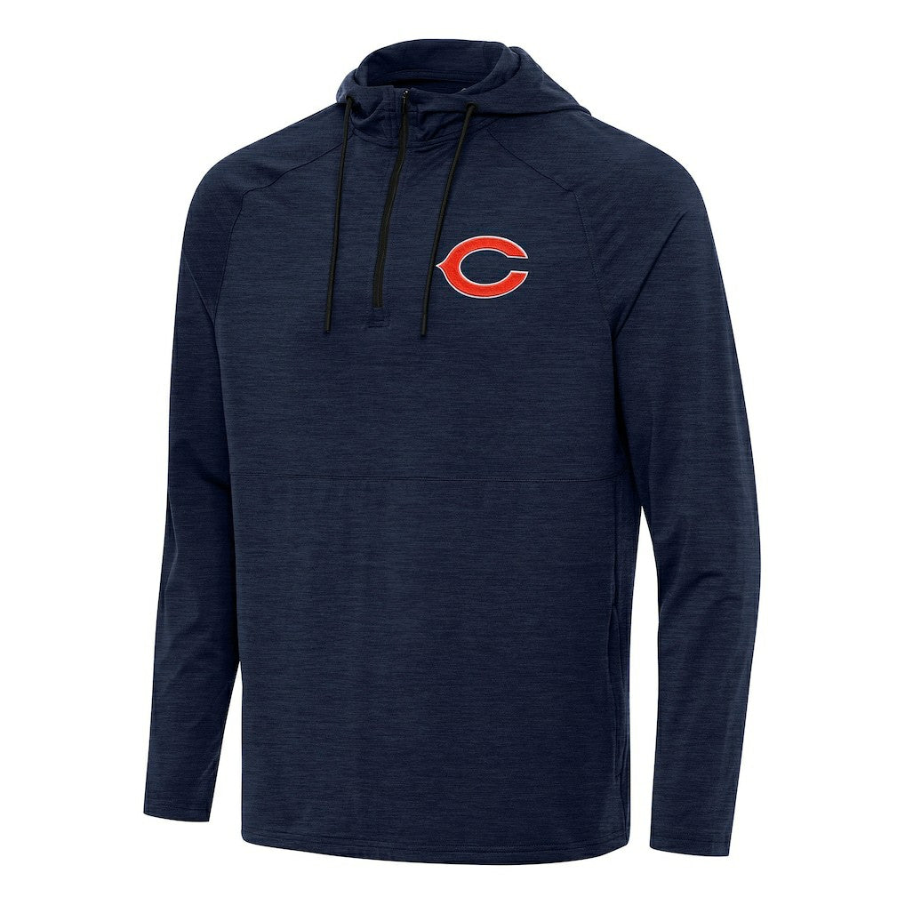Chicago Bears Antigua Spikes Quarter-Zip Pullover Hoodie | NFL Discount