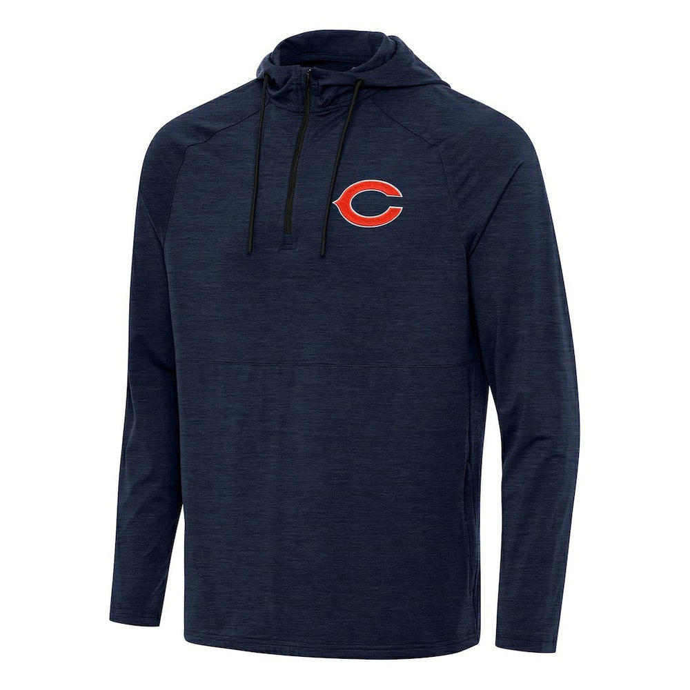 Chicago Bears Antigua Spikes Quarter-Zip Pullover Hoodie | NFL Discount