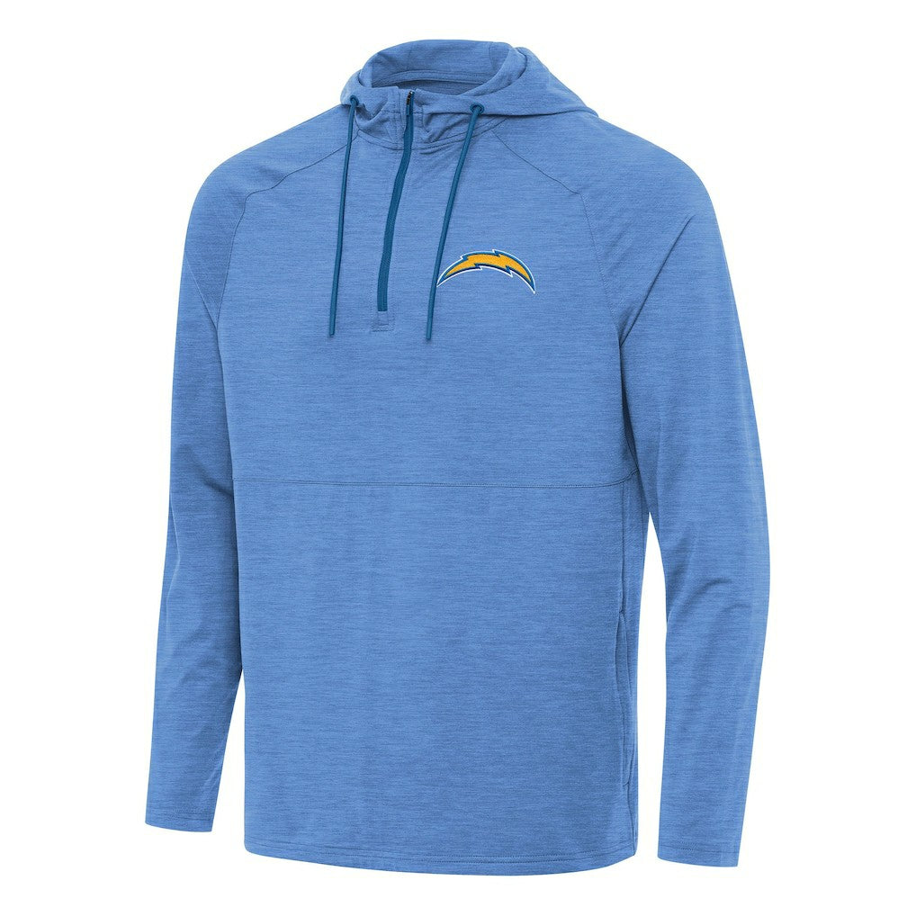 Los Angeles Chargers Antigua Spikes Quarter-Zip Pullover Hoodie | NFL Outlet