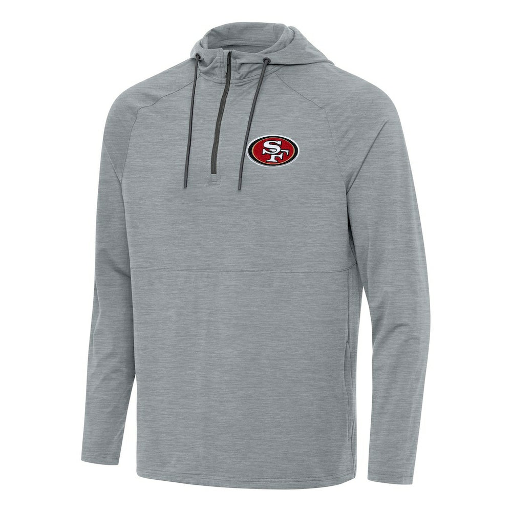 San Francisco 49ers Antigua Spikes Quarter-Zip Pullover Hoodie | NFL Outlet