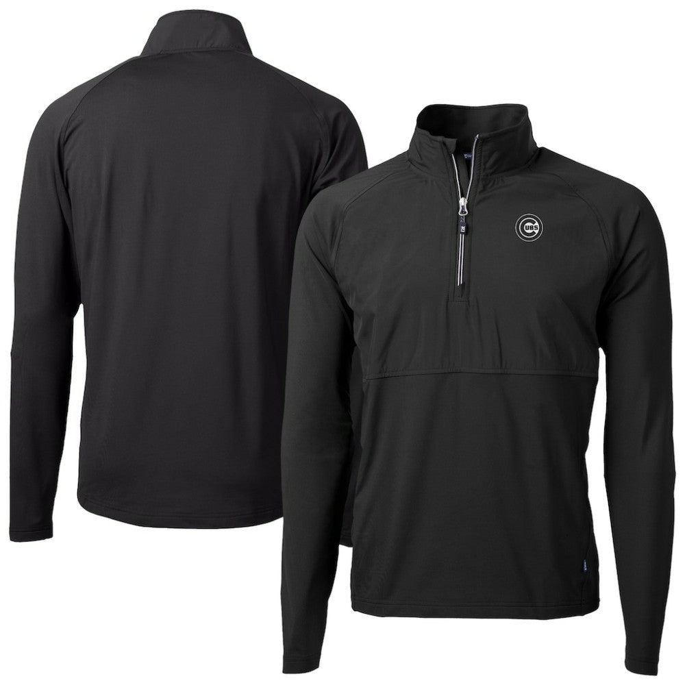 Chicago Cubs Cutter & Buck Adapt Eco Hybrid Raglan DryTec Quarter-Zip Jacket - MLB Jackets