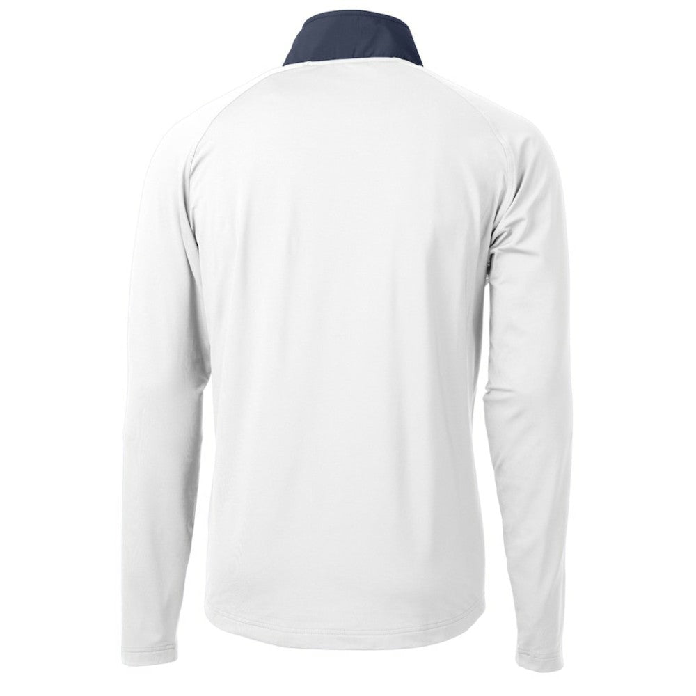 Atlanta Braves Cutter & Buck Adapt Eco Hybrid Raglan DryTec Quarter-Zip Jacket - MLB Jackets