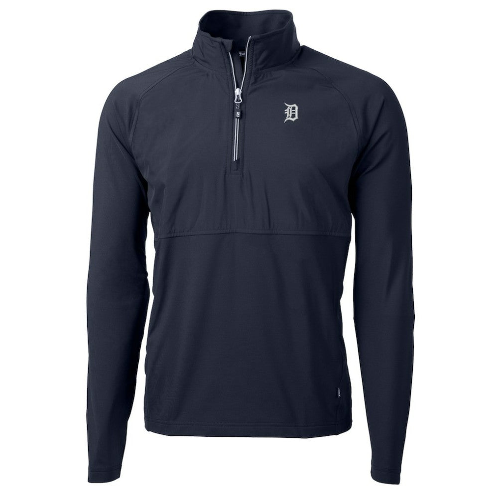 Detroit Tigers Cutter & Buck Adapt Eco Hybrid Raglan DryTec Quarter-Zip Jacket - MLB Jackets