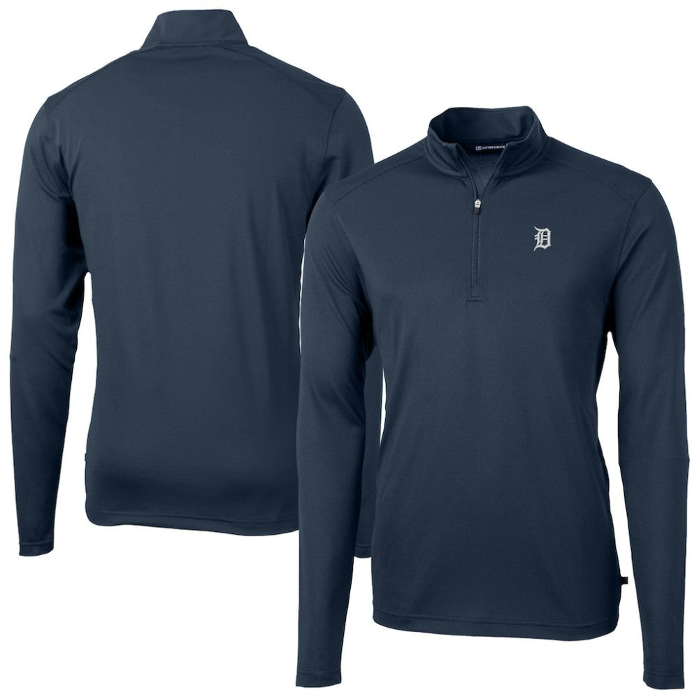 Detroit Tigers Cutter & Buck Virtue Eco Pique Quarter-Zip Jacket - MLB Jackets