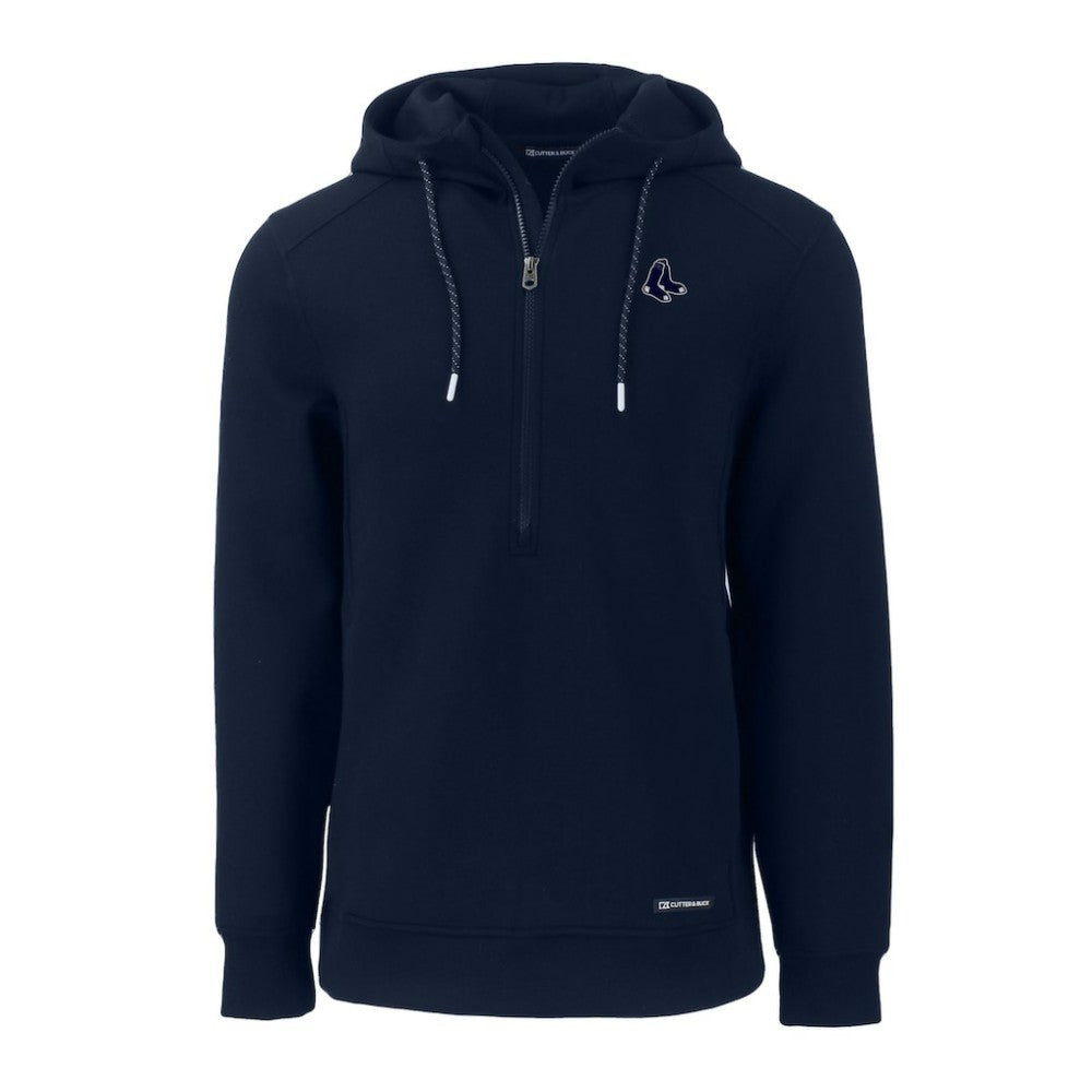 Boston Red Sox Cutter & Buck Roam Eco Recycled Half-Zip Pullover Hoodie - MLB Hoodies