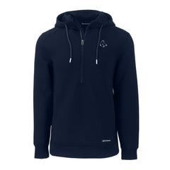 Boston Red Sox Cutter & Buck Roam Eco Recycled Half-Zip Pullover Hoodie - MLB Hoodies