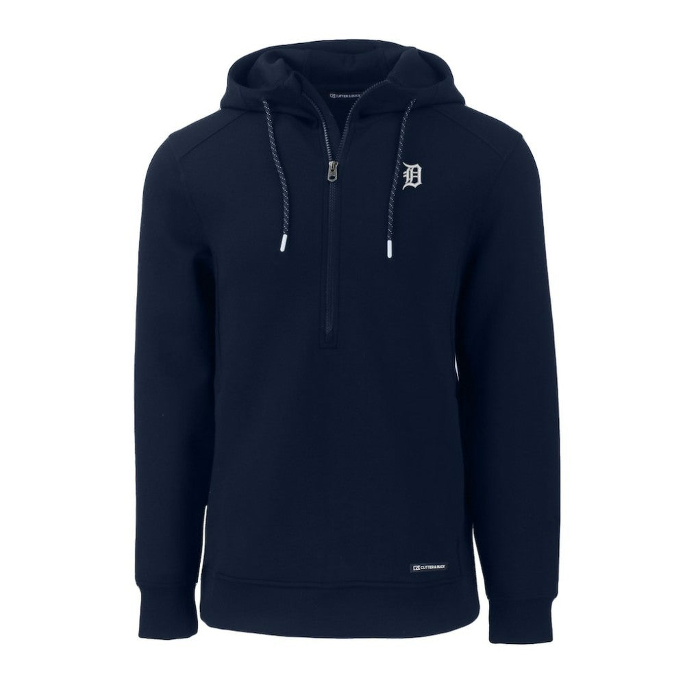 Detroit Tigers Cutter & Buck Roam Eco Recycled Half-Zip Pullover Hoodie - MLB Hoodies