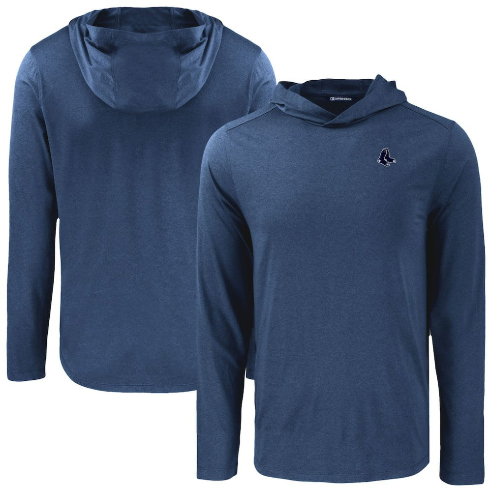 Boston Red Sox Cutter & Buck Coastline Epic Comfort Eco Recycled Long Sleeve Hoodie T-Shirt - MLB Hoodies
