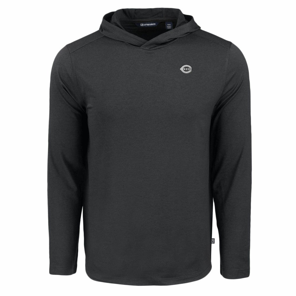 Cincinnati Reds Cutter & Buck Coastline Epic Comfort Eco Recycled Long Sleeve Hoodie T-Shirt - MLB Hoodies