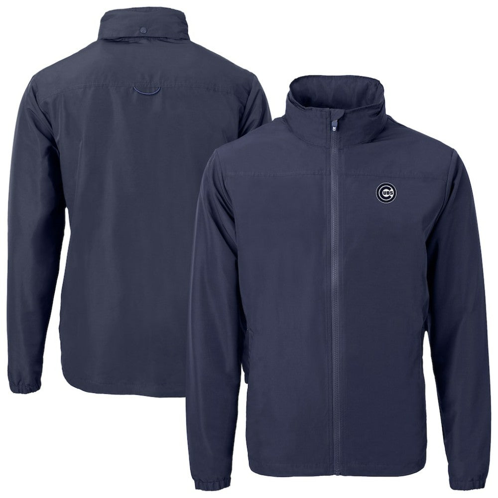 Chicago Cubs Cutter & Buck Charter Eco Recycled Full-Zip Hoodie Jacket - MLB Jackets