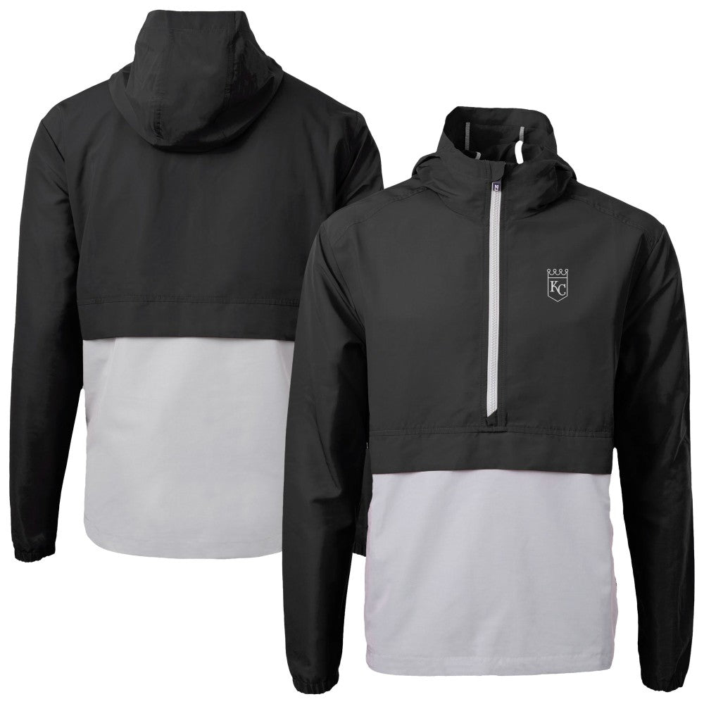 Kansas City Royals Cutter & Buck Charter Eco Recycled Anorak Half-Zip Hoodie Jacket - MLB Jackets