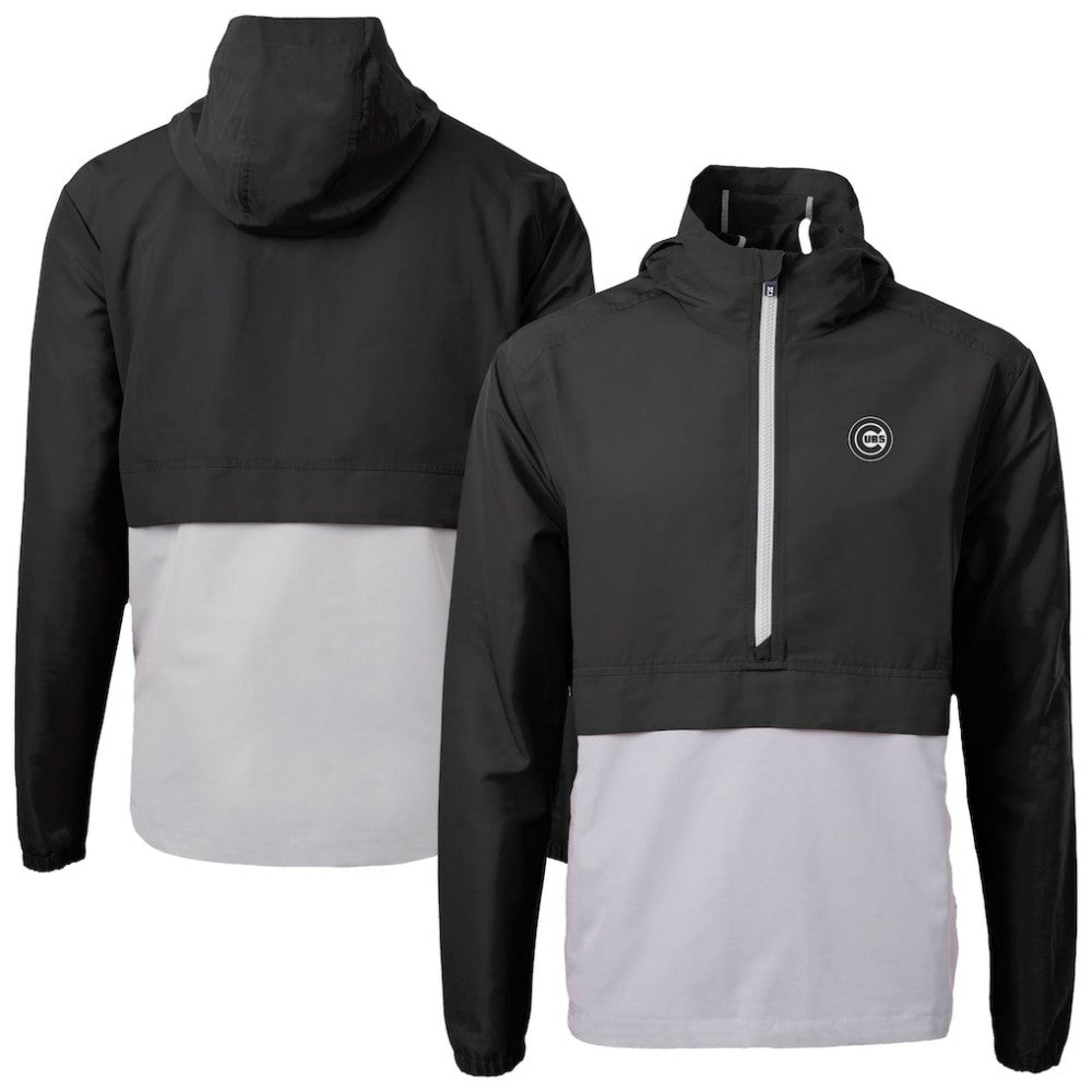 Chicago Cubs Cutter & Buck Charter Eco Recycled Anorak Half-Zip Hoodie Jacket - MLB Jackets