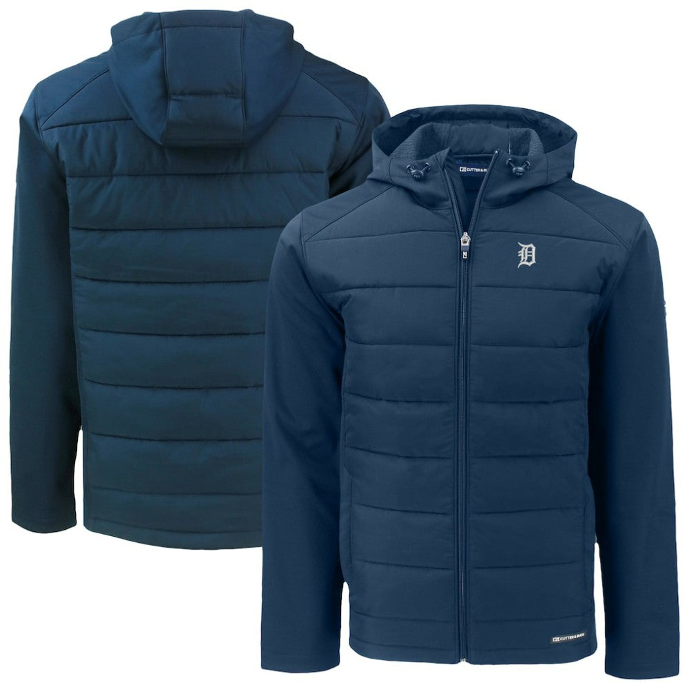 Detroit Tigers Cutter & Buck Evoke Hybrid Eco Softshell Recycled Full-Zip Jacket - MLB Jackets