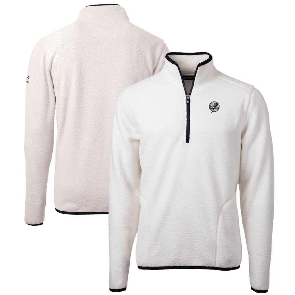 New York Yankees Cutter & Buck Cascade Eco Fleece Quarter-Zip Jacket - MLB Jackets
