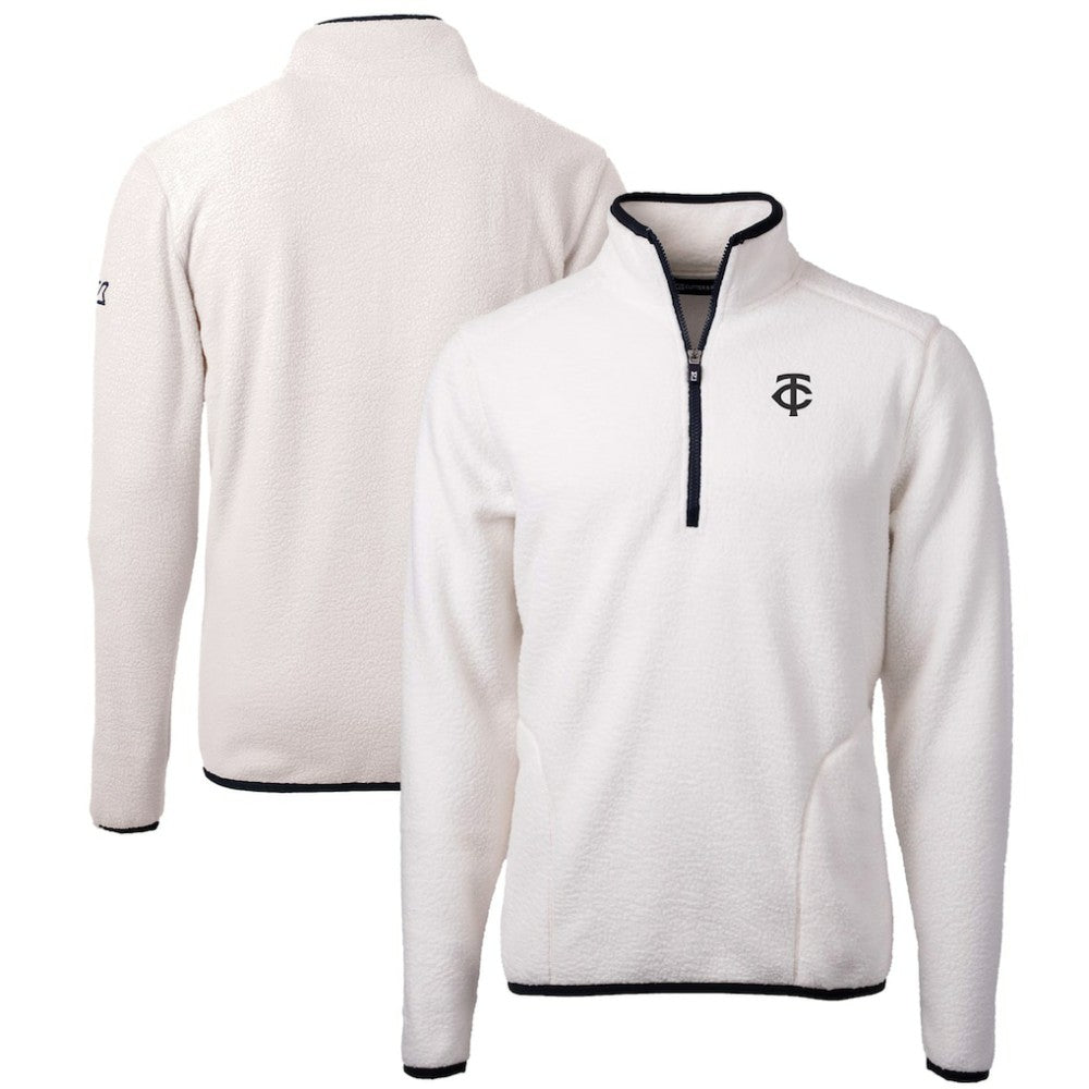 Minnesota Twins Cutter & Buck Cascade Eco Fleece Quarter-Zip Jacket - MLB Jackets