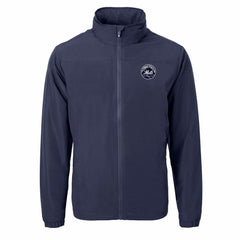 New York Mets Cutter & Buck Charter Eco Recycled Full-Zip Hoodie Jacket - MLB Jackets