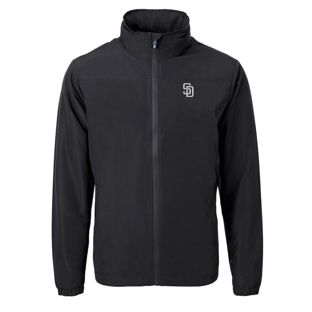 San Diego Padres Cutter & Buck Charter Eco Recycled Full-Zip Hoodie Jacket - MLB Jackets